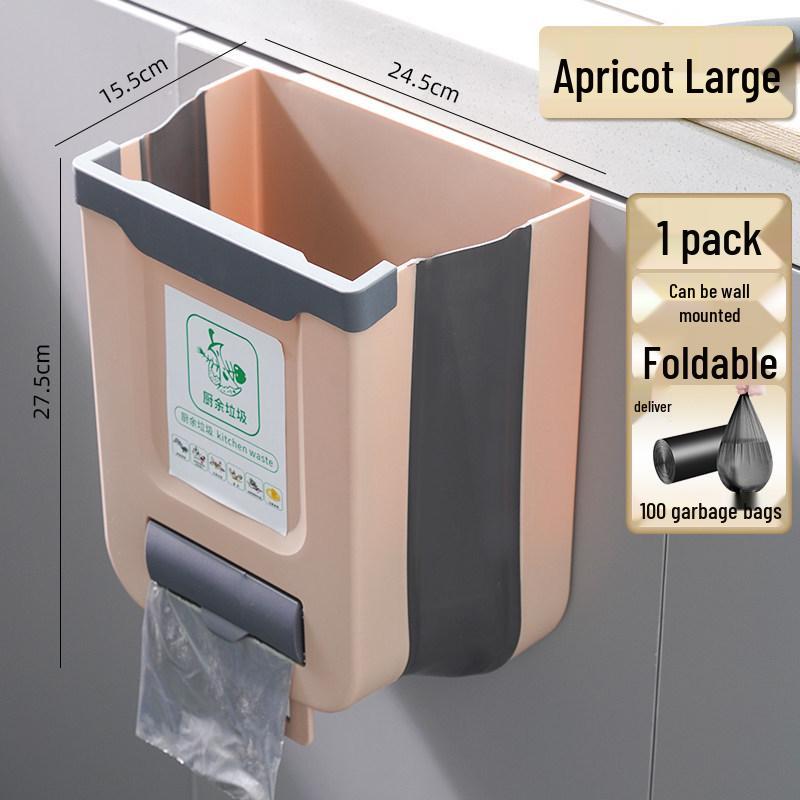 Wall-Mounted Foldable Kitchen & Bathroom Trash Bin