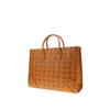 MCM Monogram Print Commuter Tote Shopping Bag Shoulder Crossbody Leather Handbag Large Women Tote Brown Cognac MWTCSBO02CO001