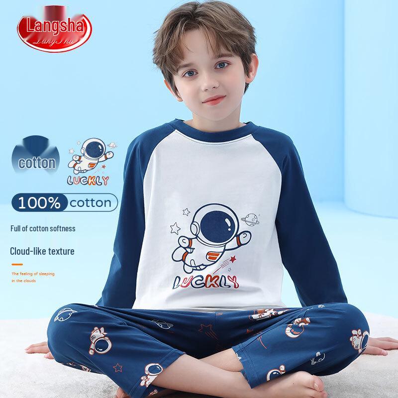 Langsha Boys  Pure Cotton Astronaut Pajama Set 140
