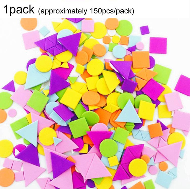 Children Geometry Foam Stickers Puzzle Self-Adhesive EVA Sticker Kids Education DIY Toys for Crafts Arts Making Gift TMZ