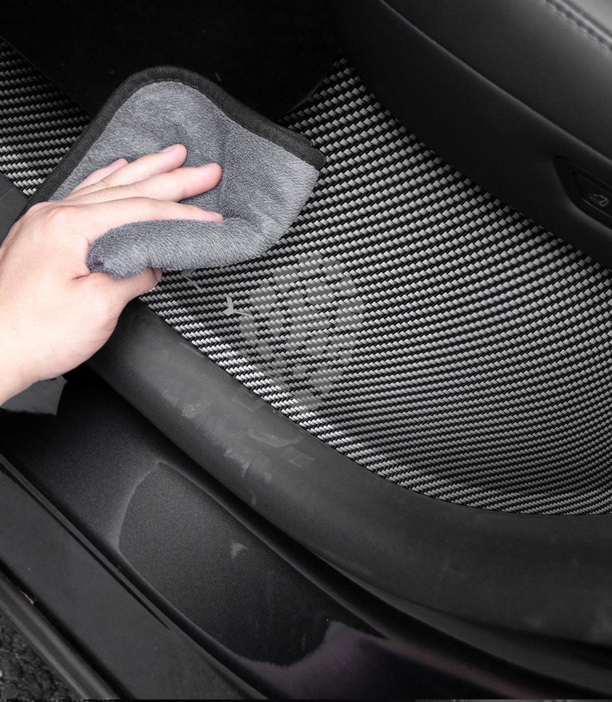 Tesla Model 3/Y Facelift Laser Carbon Fiber Door Sill Protectors