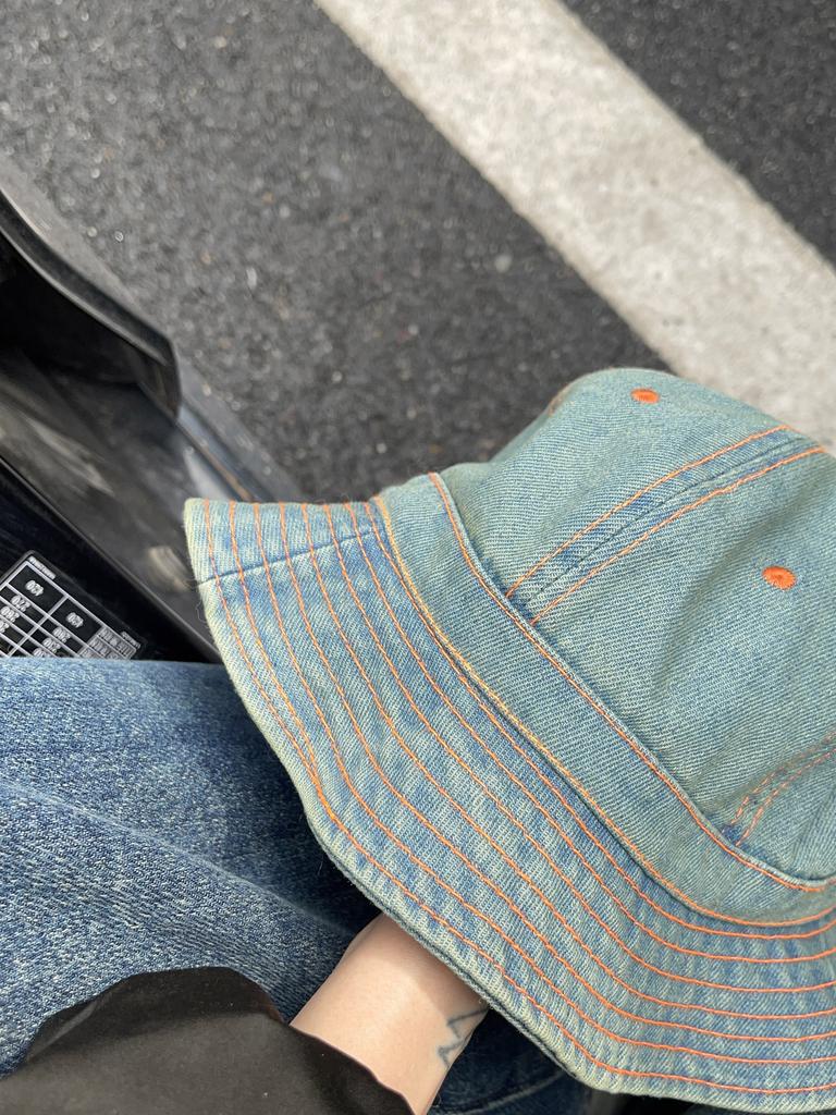 Simple Denim Bucket Hat Women Spring and Autumn Show Small Face Washed Casual Basin Hat Sunshade Sunscreen Versatile Hat Tide