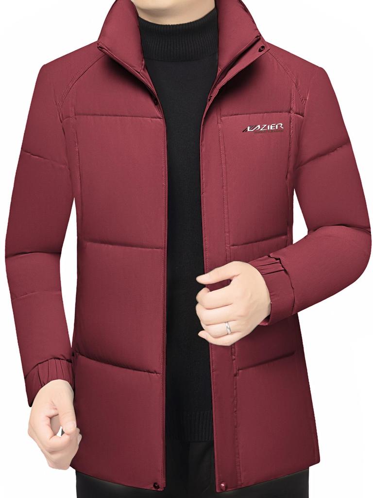 2025 Stylish Cotton Stand Collar Jacket: Winter Business Casual Outerwear for Men