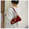 2026 New Retro Crocodile Pattern Zipper Totes Shoulder Bags Pu Leather Solid Color Chain Handbag Underarm Bag Fast Wholesale