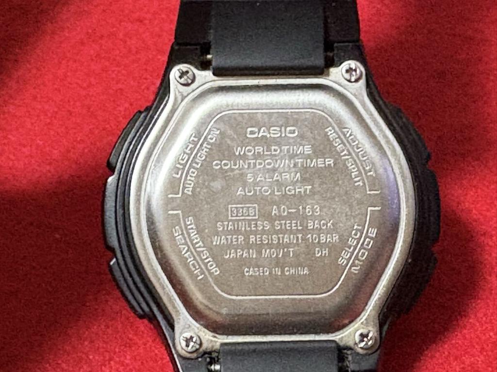 Casio Standard Analog-Digital Watch, Black, Men's, No. 1245-07-1