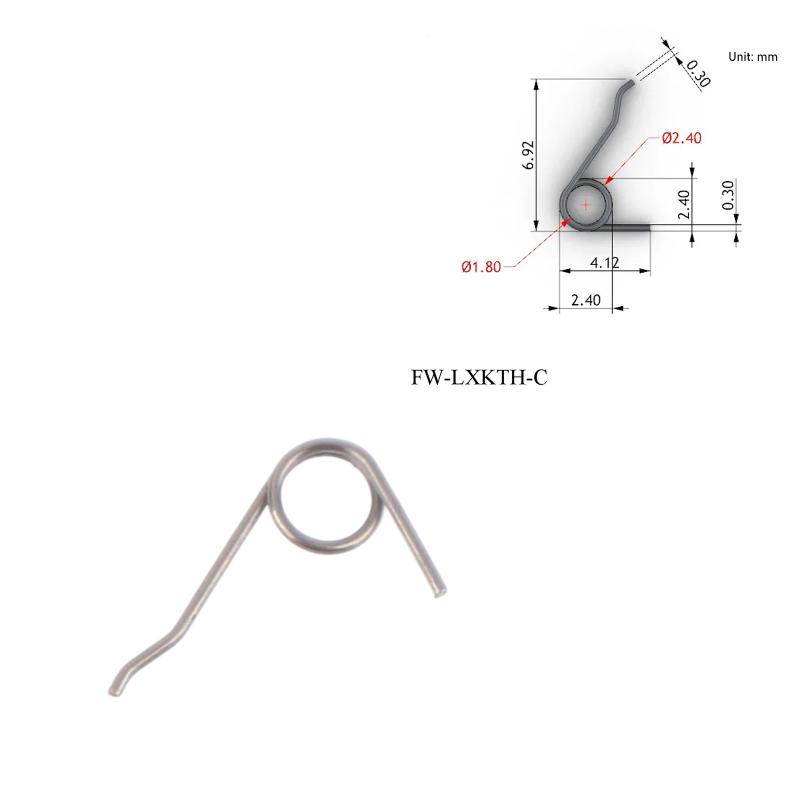 Stainless Steel Jewelry Lobster Clasps Torsion Spring Wire Dia 0.3Mm Jewelry Mini Lobster Clasps Spring Small Torsion Spring C
