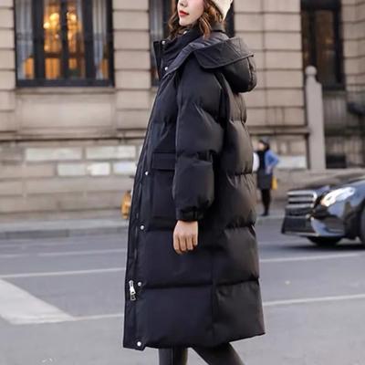 Down Cotton Jacket Women's Winter Clothing 2023 New Korean Loose Cotton-Padded Coat Casual Long Overcoat Thick Warm Hooded Parka