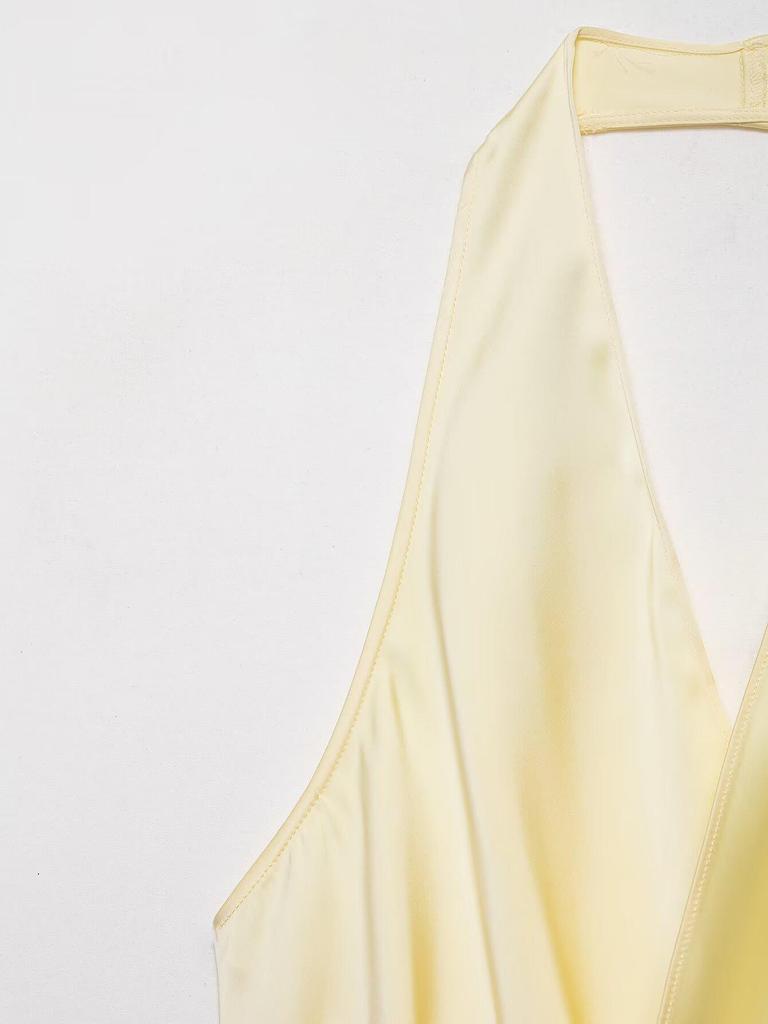 Top bustier en satin de soie mode euro-américain Printemps 2026