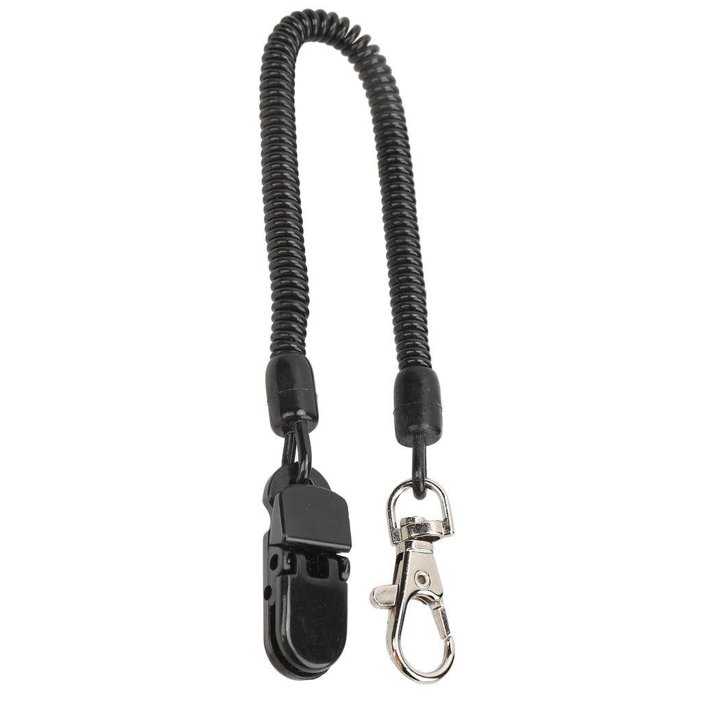 Angelschnüre Dehnbar Aufgerollt Einziehbar Sicherheitsseil Draht mit Karabiner für Angeln