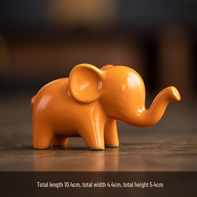 Yizi Elephant Bonsai Micro Landscape Animal Ornaments for Fish Tank or Tea Room Decor.