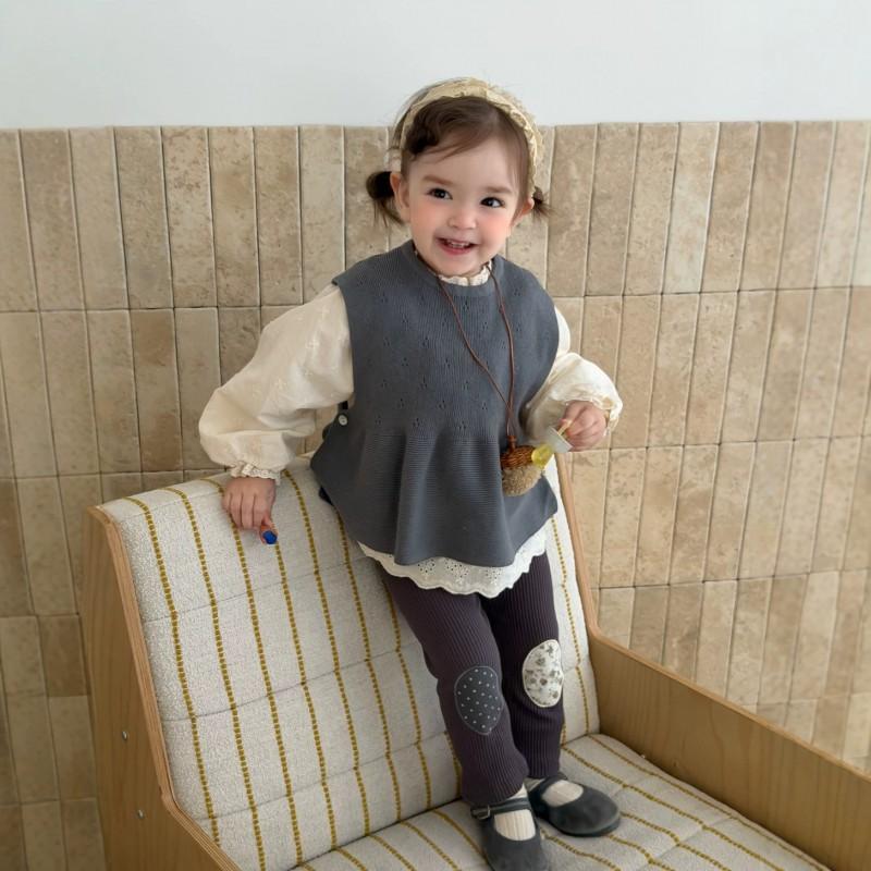 Baby Girl Fall Outfit 2026 Kids Knit Vest Blouse Leggings Set Toddler Casual Clothing