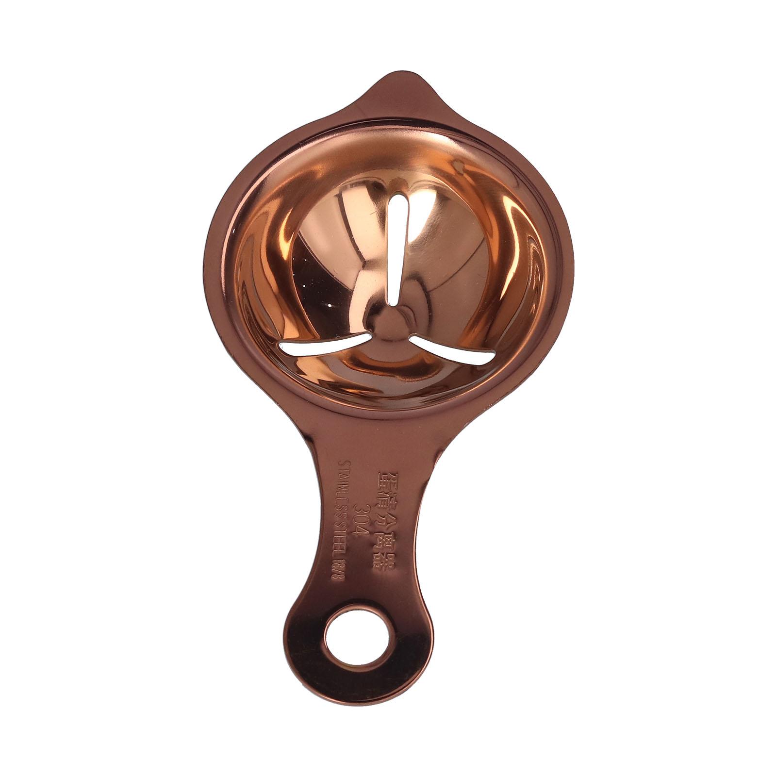 

Stainless Steel Egg Separator Divider Egg White Yolk Filter Baking Tools for Kitchen UseRose Gold розового золота