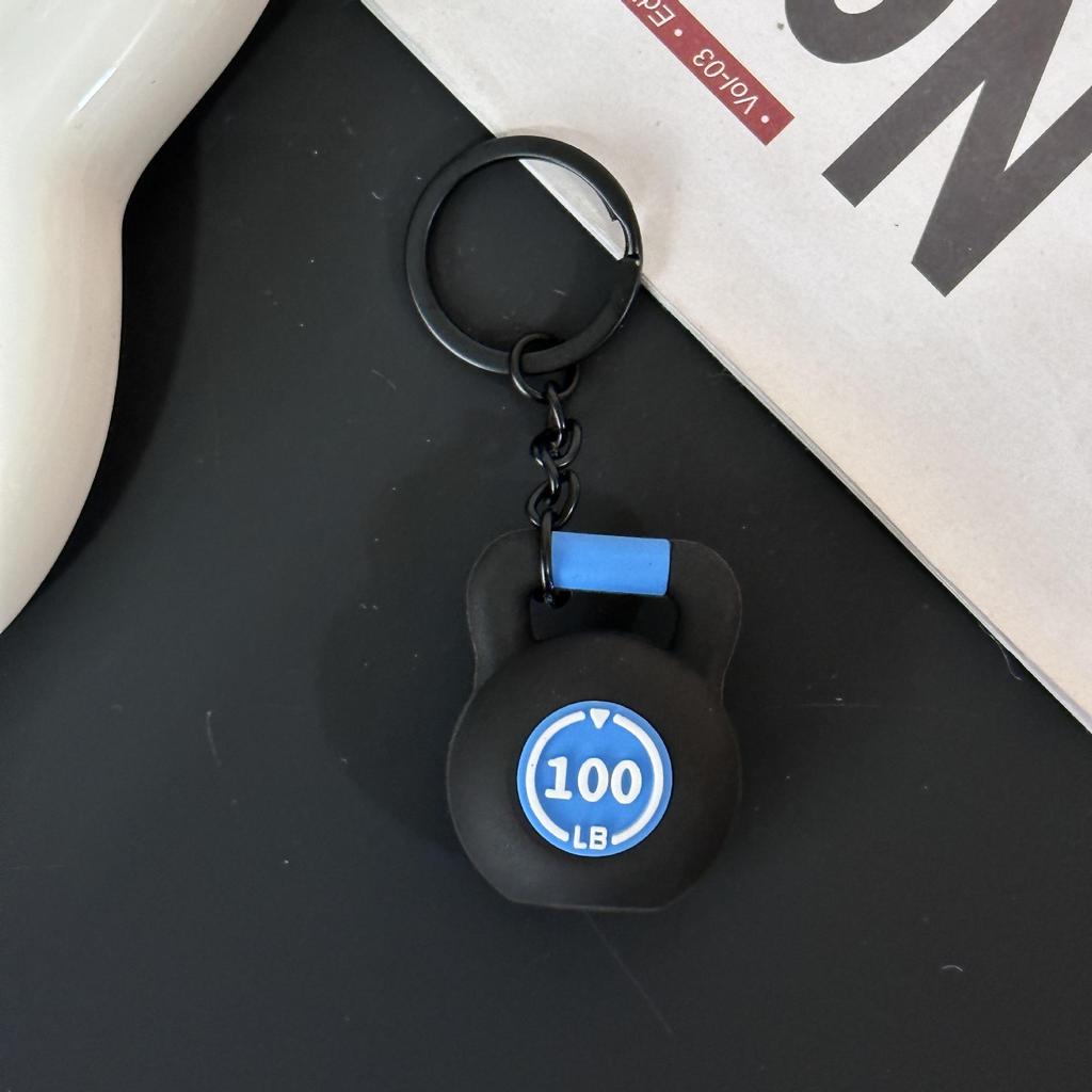 Fitness Series Gummi-Schlüsselanhänger: Hantel- & Kurzhantel-Anhänger für Geschenke