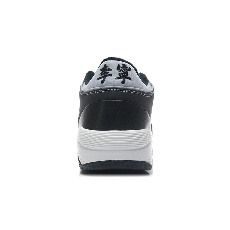 Li-Ning Retro 80er Weich Bequem Langlebig Leicht Low-Top Vintage Basketballschuhe Damen Sneaker Schwarz AGBR086-1