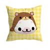 PINK Kawaii MMamegoma Pillow Case Square DoubleSided Printing Short Plush Sofa Cushion Cover Bedroom Bedside Pillow
