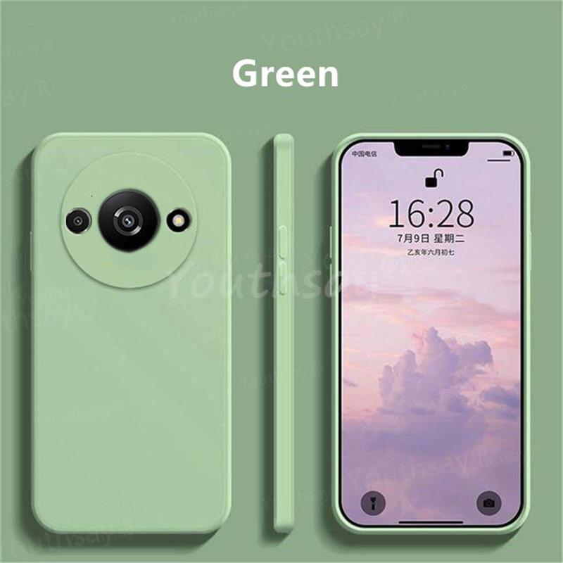 For Redmi A3 Liquid Silicone Case For Xiaomi Redmi A3 Cover Fundas Coque Soft TPU Protective Phone Back Bumper Redmi A3