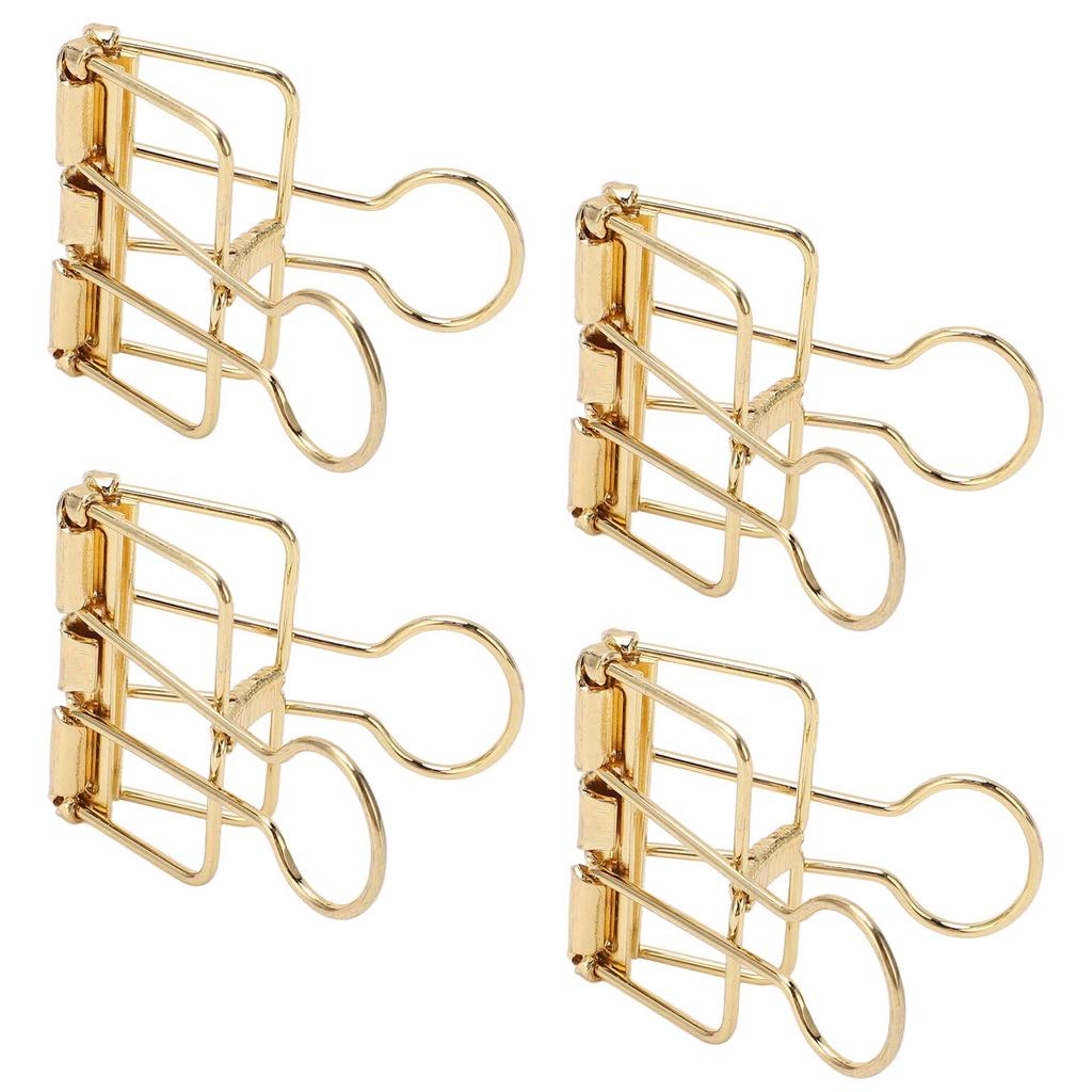 50Pcs Binder Clips 32mm Metal Strong Clamping Force Hollow Paper Binder Clips for Office School