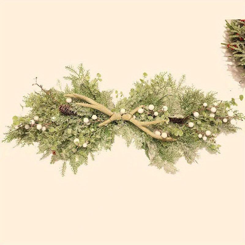 1 Stück Simulation Weihnachtsornamente Hirschgeweih Türhänger Kranz für Außenhof Terrasse Garten Zuhause Feiertagsdekoration