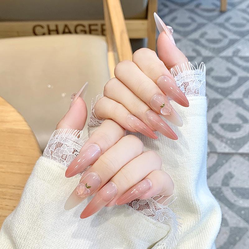 2026 Korean Style Cat Manicure: Medium-Long Wearable Nail Tips, Handmade & Detachable