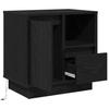 Nightstand Set of 2 Black Oak Effect 50 X 34.5 X 50 Cm