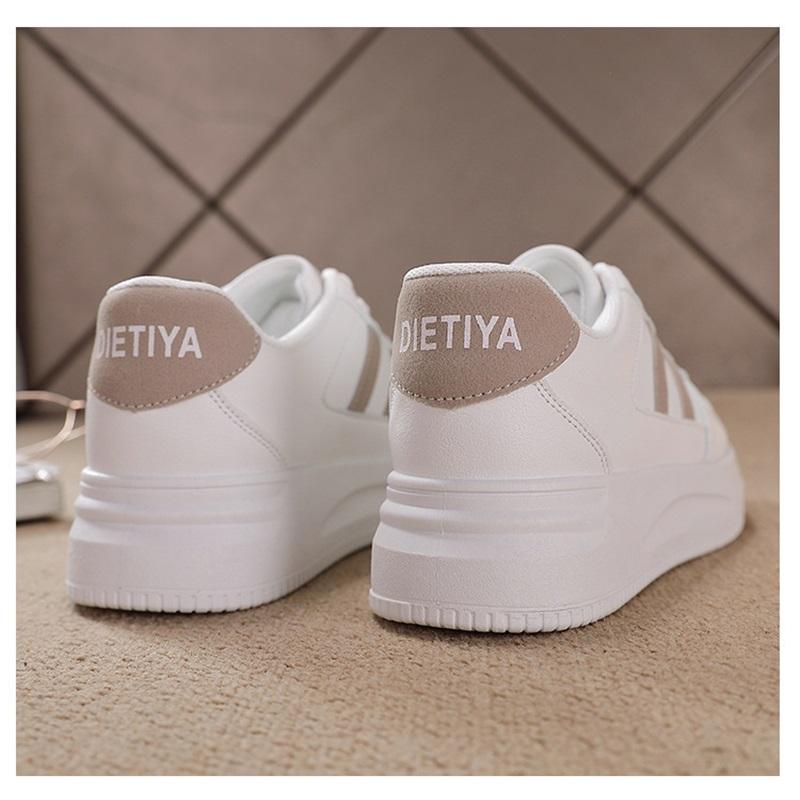 Women White Chunky Platform Sneakers Casual Athletic Skate Shoes