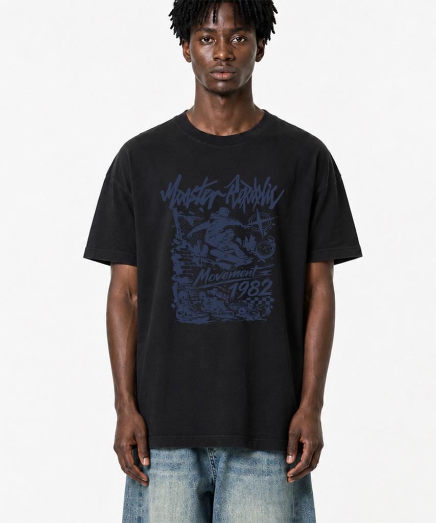 MONSTER REPUBLIC 1982 Movement Deep Blue T-Shirt Black_9130