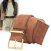 Luxury Design Women Waist Belt Versatile Wide Waistband Suede Leather Belt  Coat Skirt Decoration