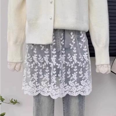 High Waist Lace Underskirt Slips Sweet Mesh Underskirt Slips Dress Lining Petticoat Women  Female