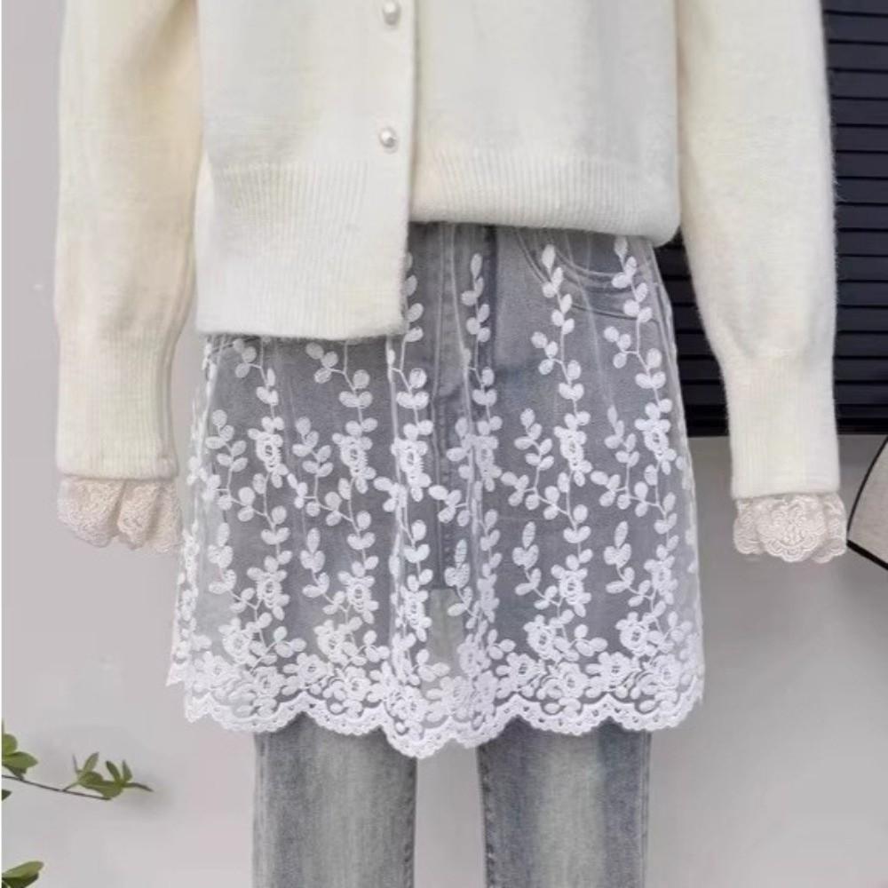 Transparent Safety Skirt Petticoat Sweet Lining Petticoat Women Lace Underskirt Slips Summer