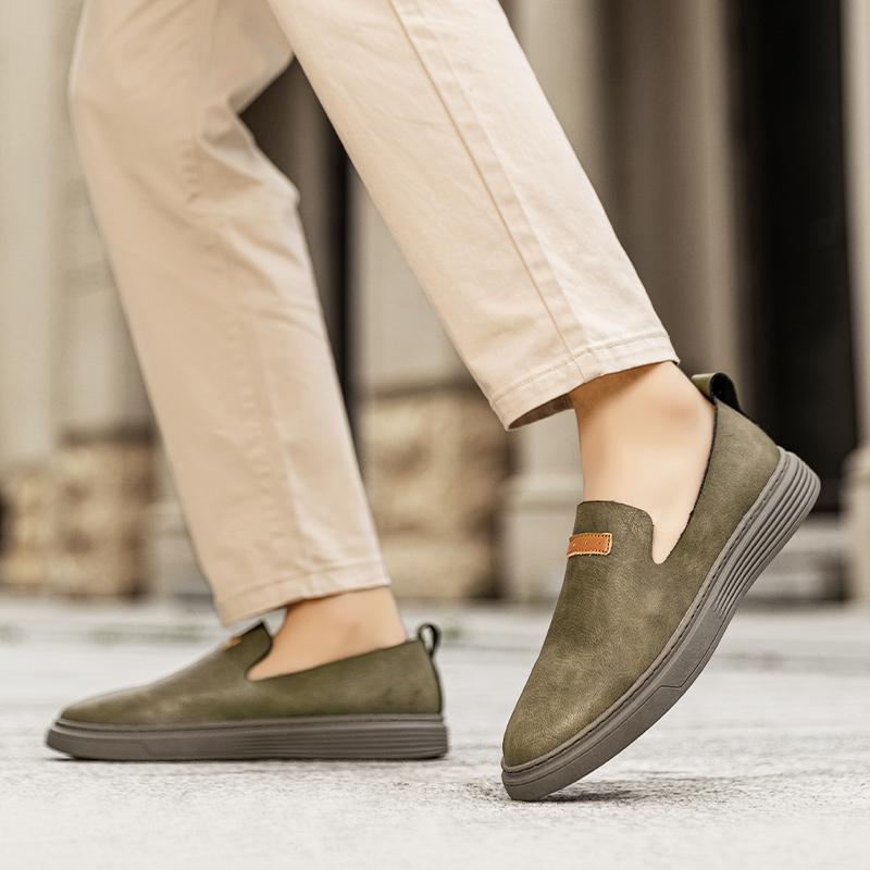 Genuine Leather Men Shoes Luxury Trendy Casual Slip On Loafers Men Moccasins Italian Male Office Shoes Male Comfortable Flats