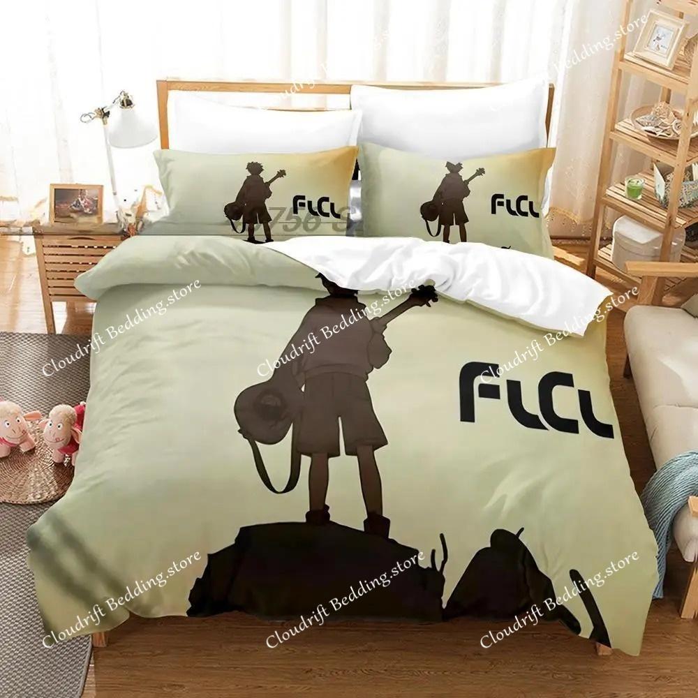 FAshion 3d Print Anime FLCL Bedding Set Single Twin Full Queen King Size Bed Set Adult Kid Bedroom Duvetcover Sets Home Textiles