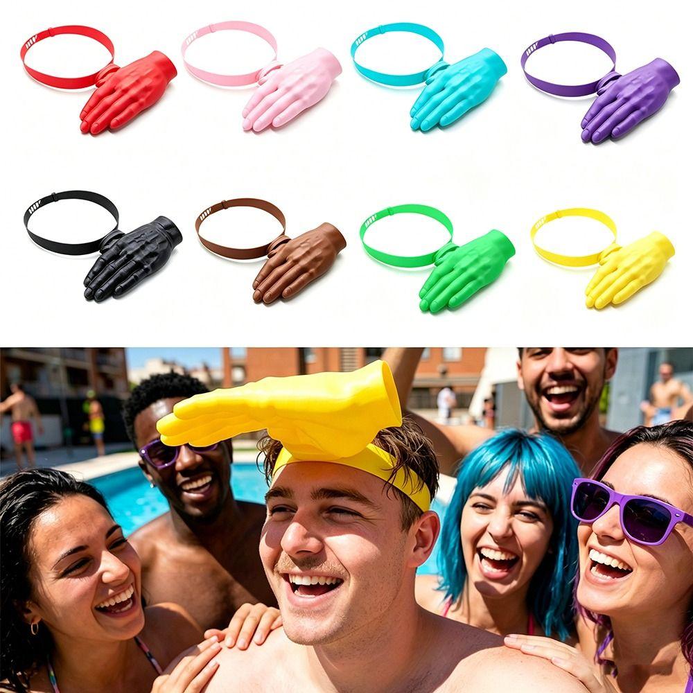 3D Printed 3D Palm Sun Hat Sun Shield Hand Shape Sun Visor Funny Palm Sunshade Outdoor