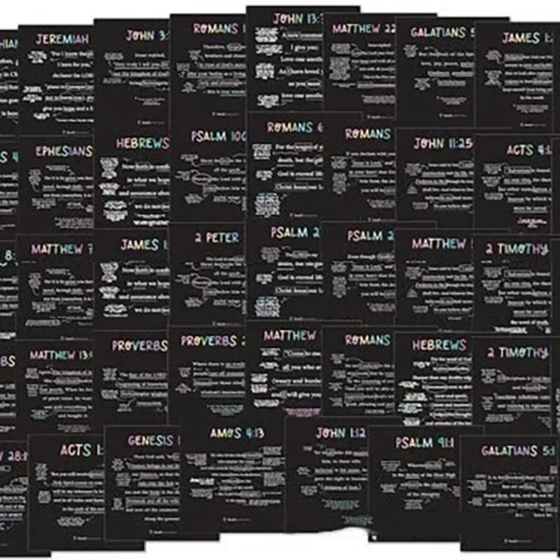 50 de Carduri cu Scripturi Un Verset Biblic Mapat Pentru Fiecare Săptămână a Anului Carduri cu Versete Biblice de Memorat Cadouri Biblice Creștine