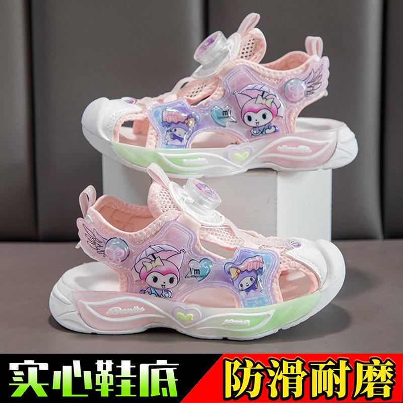

Girls beach shoes summer new button princess shoes lightweight non-slip girls sports sandals size 26/inner length of shoe is about 17.0cm