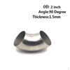 316 Stainless Steel Exhaust Tube 90 Degree Bend Fitting