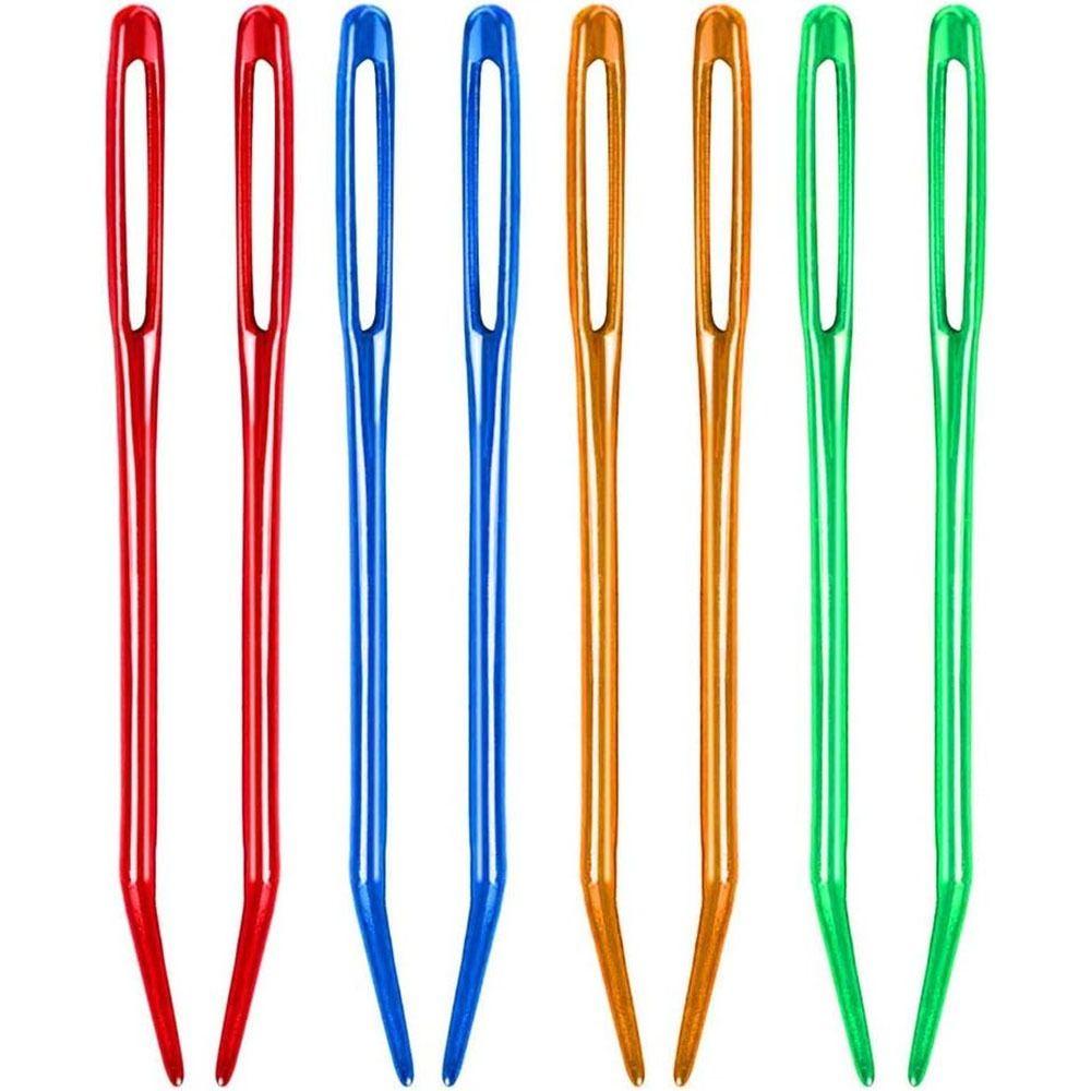 Vícebarevná sada pletacích jehlic Hliníkové jehly na přízi Jehly na vlnu s velkým očkem