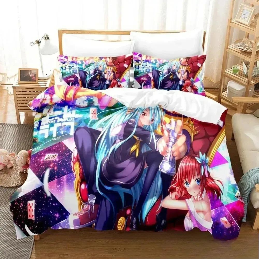Comforter 3D Print Anime No Game No Life Bedding Set Bedroom Soft Modern S Comefortable Kids