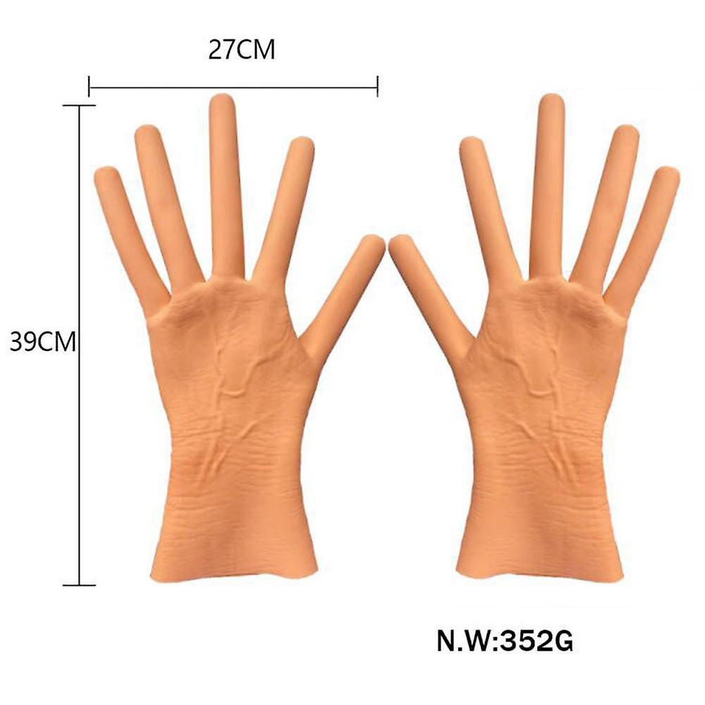Hot Dog Fingers Letex Gloves for Halloween Creepy Dress-up Costume Props for Costume Parties