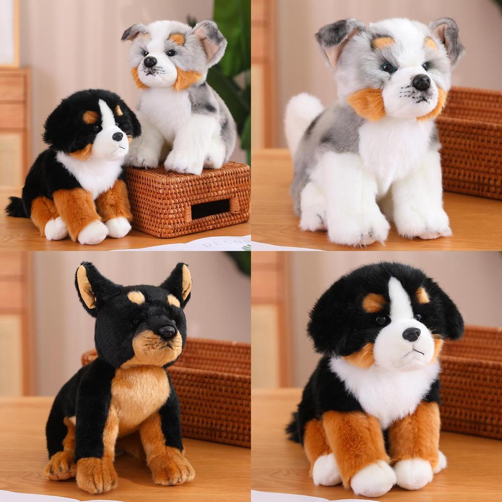 Plush Dog Toy Bernese Mountain Dog Stuffed Animal Gift For Kids And Adults