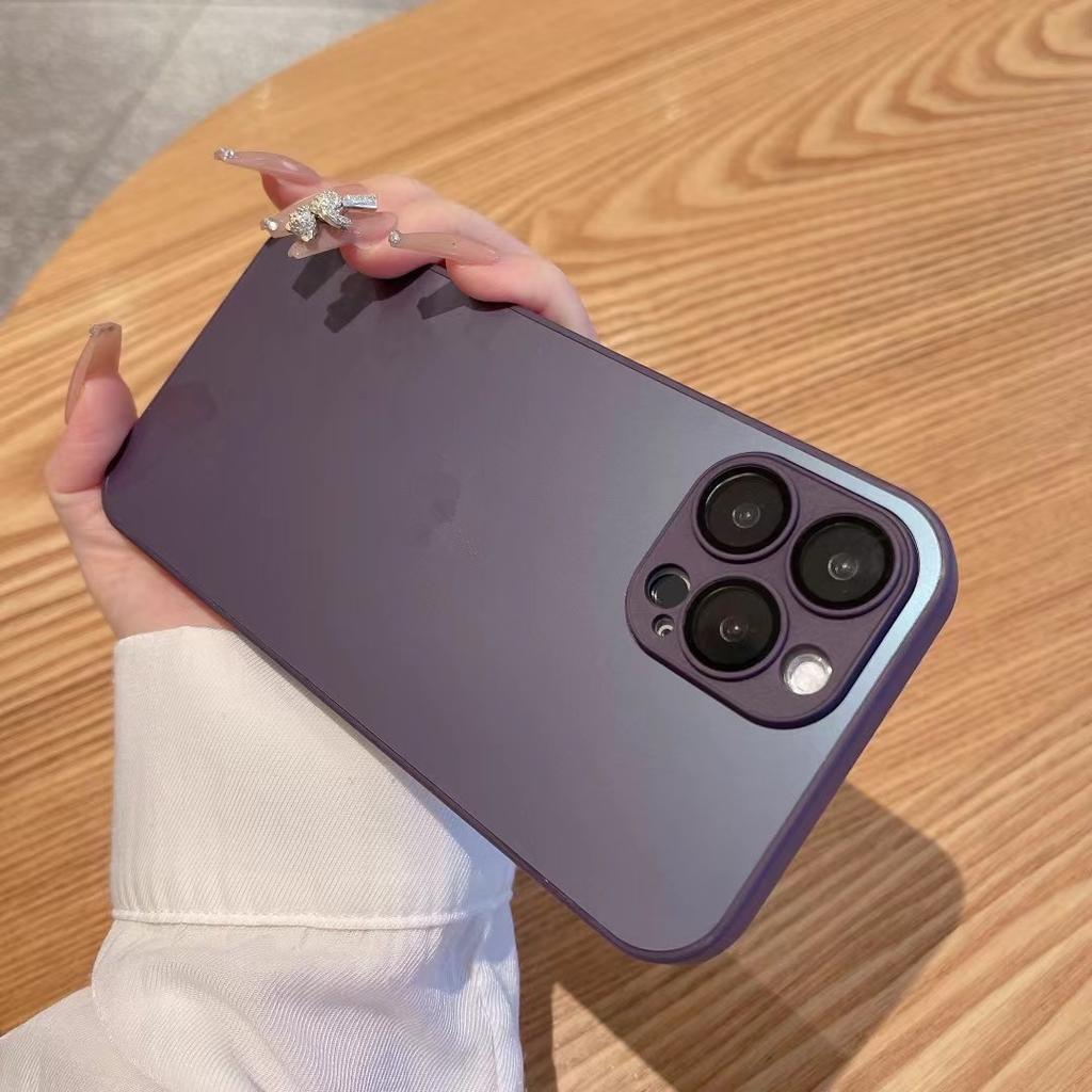 Applicable to iPhone15Pro Max original matte mobile phone case Apple 13 with lens film 16 couple anti-drop cover