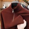 2025 Herbst/Winter Herren Warmer Wollstrickpullover mit halbem Stehkragen