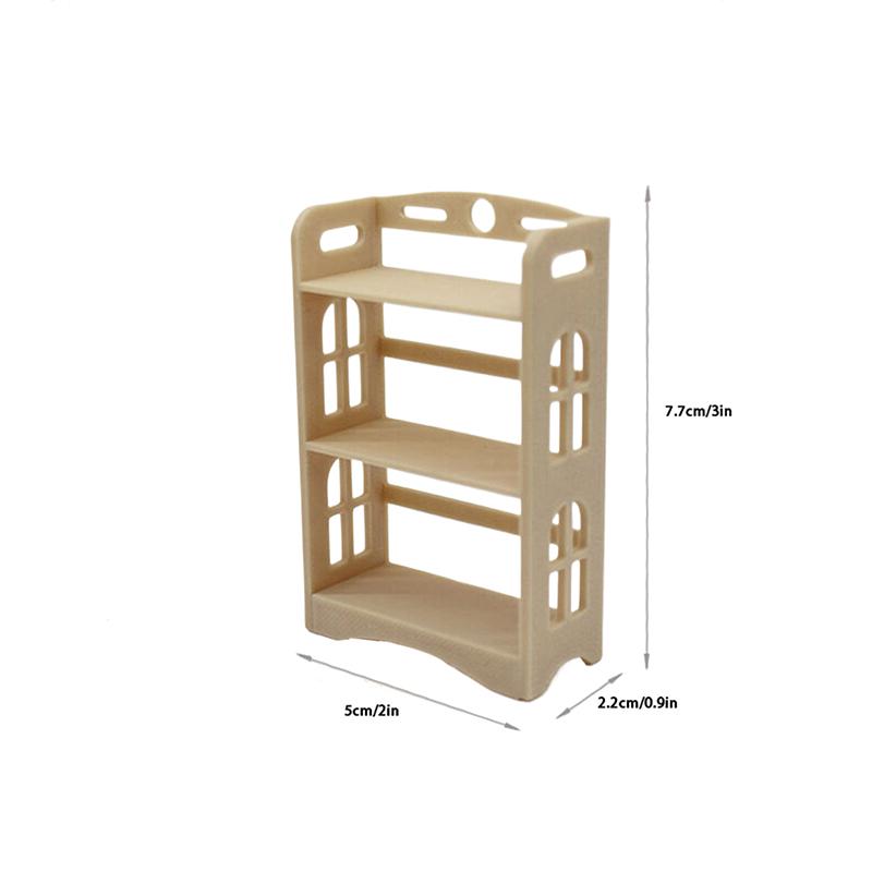 1:12 Dollhouse Miniature Storage Rack Multifunctional Rack Bookcase Furniture Home Model Decor Toy Doll House Accessories