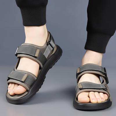 Mode Strandurlaub Leder Herren Sandalen Sommer Qualität Handgenäht Faden Sandale Outdoor Dicksohlige Komfort Herren Lässige Mode Sandalen