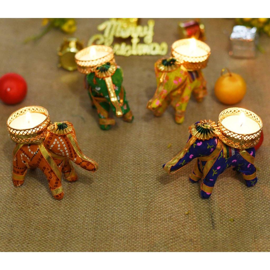 Tealight Candle Holder for Home Decoration Elephant Candle Holder Candles Tea Light Holder for Home Decor Diwali Decoration Items