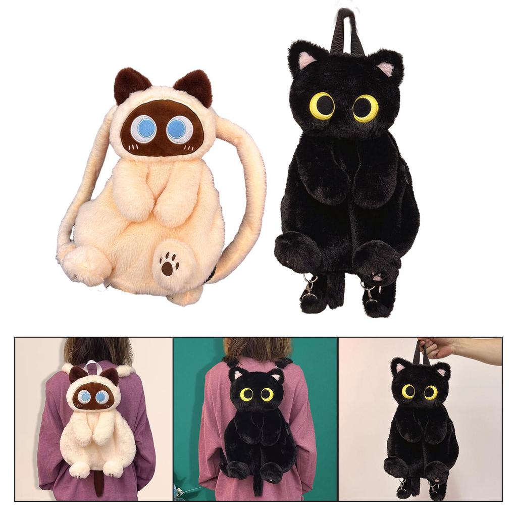 Backpack School Satchel Travel Bag Handbag Soft Cartoon Cat-Shaped for Women Work And
