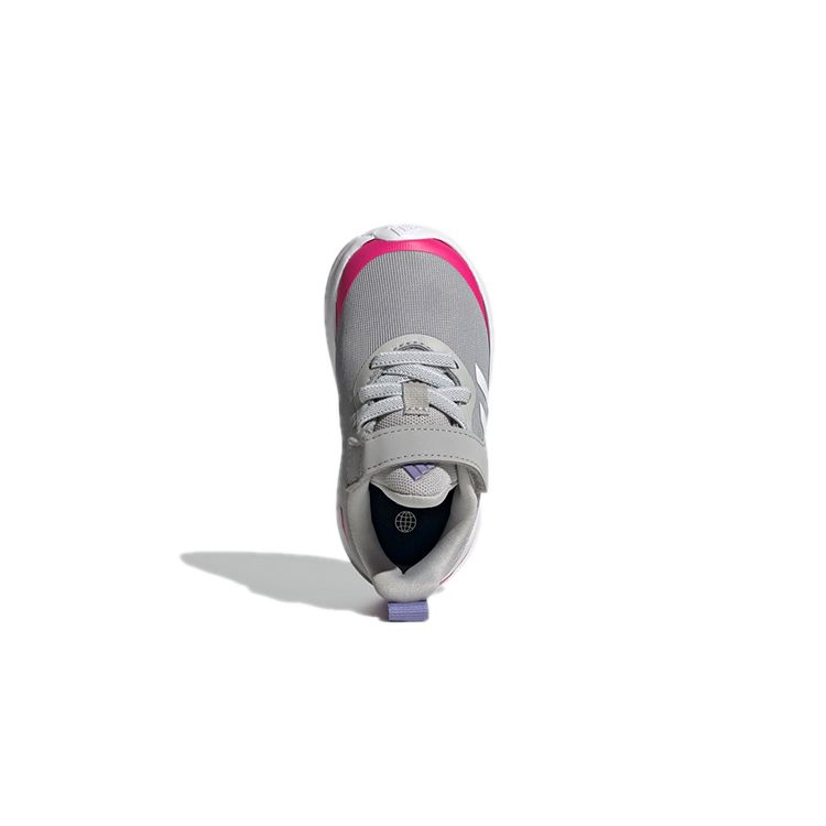 Adidas Fortarun Elastic Lace Top Strap Comfortable Lightweight Durable Low-Top Walking Shoes Baby Shoes Gray H04131