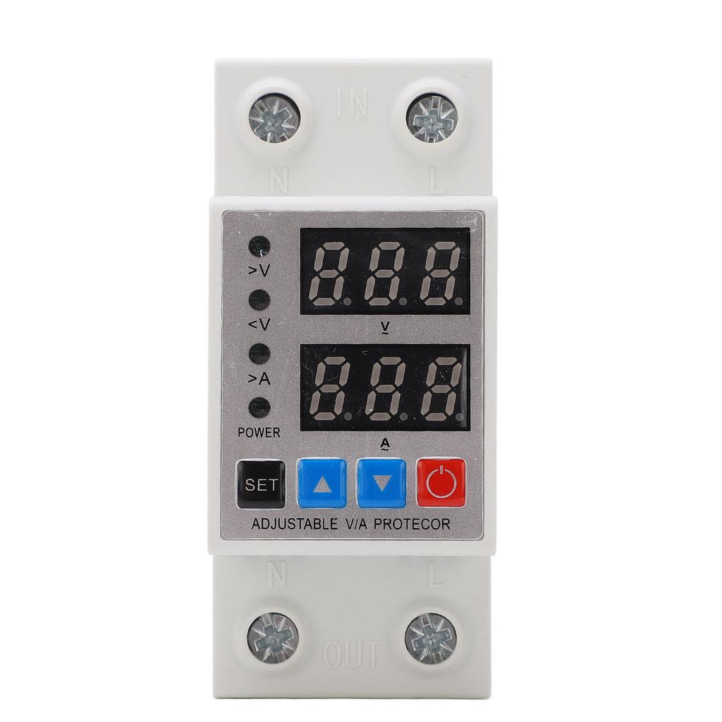 Over Under Voltage Protective Device Adjusting Dual Display Overcurrent Overload Arrester 40A 240V‑300V