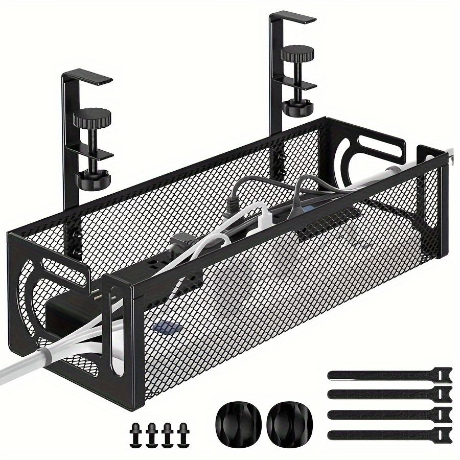 Classic Style Under-Desk Cable Organizer Rack Easy Install Metal Wire Mesh Storage Shelf for Power Strips Routers чёрный 10630₽