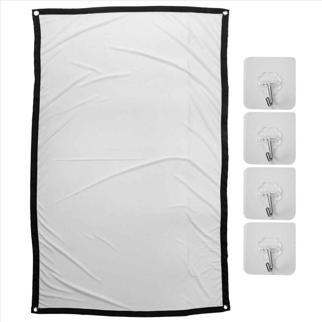 Écran de projecteur portable pour home cinéma extérieur HD blanc pliable anti-plis (60 pouces)