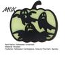 Indoor Halloween Atmosphere Lighting Glow-in-The-Dark Pumpkin, Spooky Wooden Pumpkin Ornament, Black Cats Luminous Ornament Bats Ghosts Silhouette